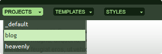 ZenGarage Projects Menu